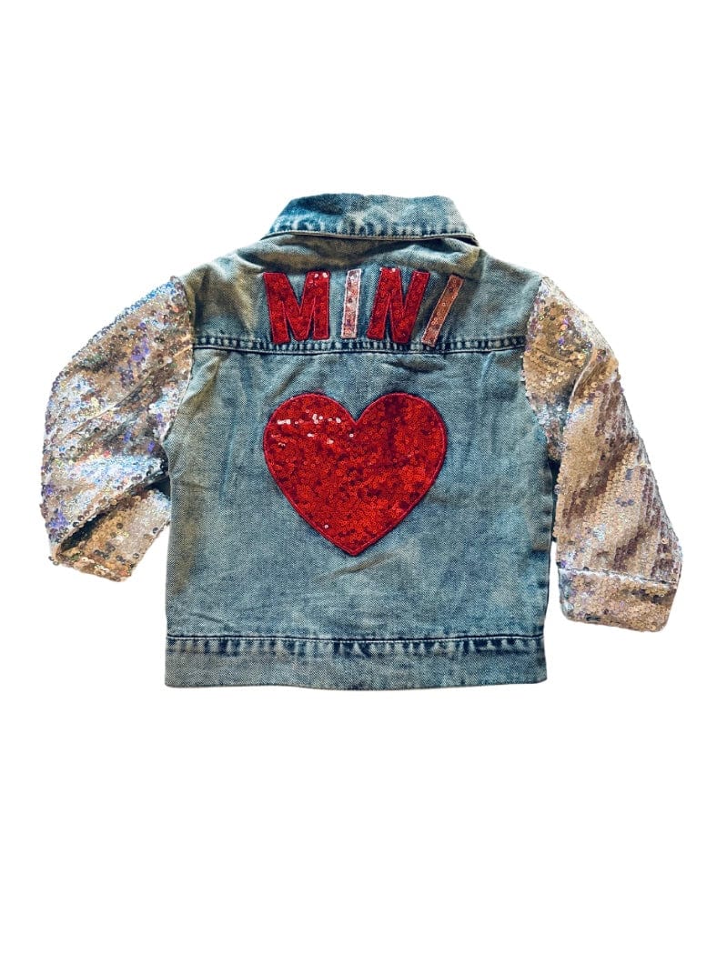 girls sequin denim jacket