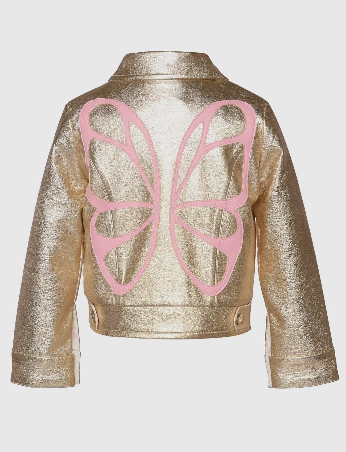 Fashionably, BBK! Coats & Jackets 4 Shimmer & Flutter Metallic Moto Jacket