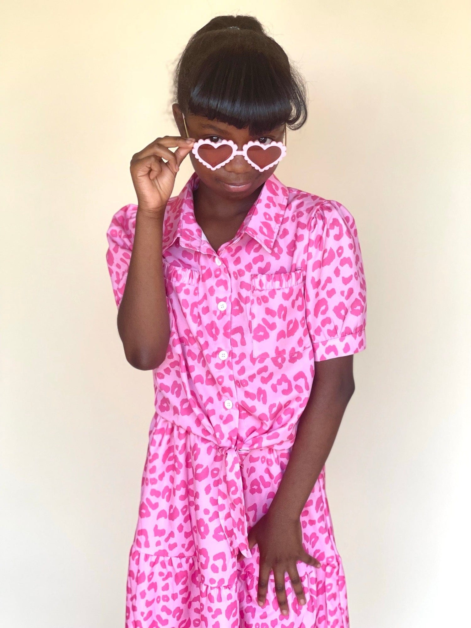 Fashionably, BBK! Outfit Sets Girls Pink Cheetah Print Set