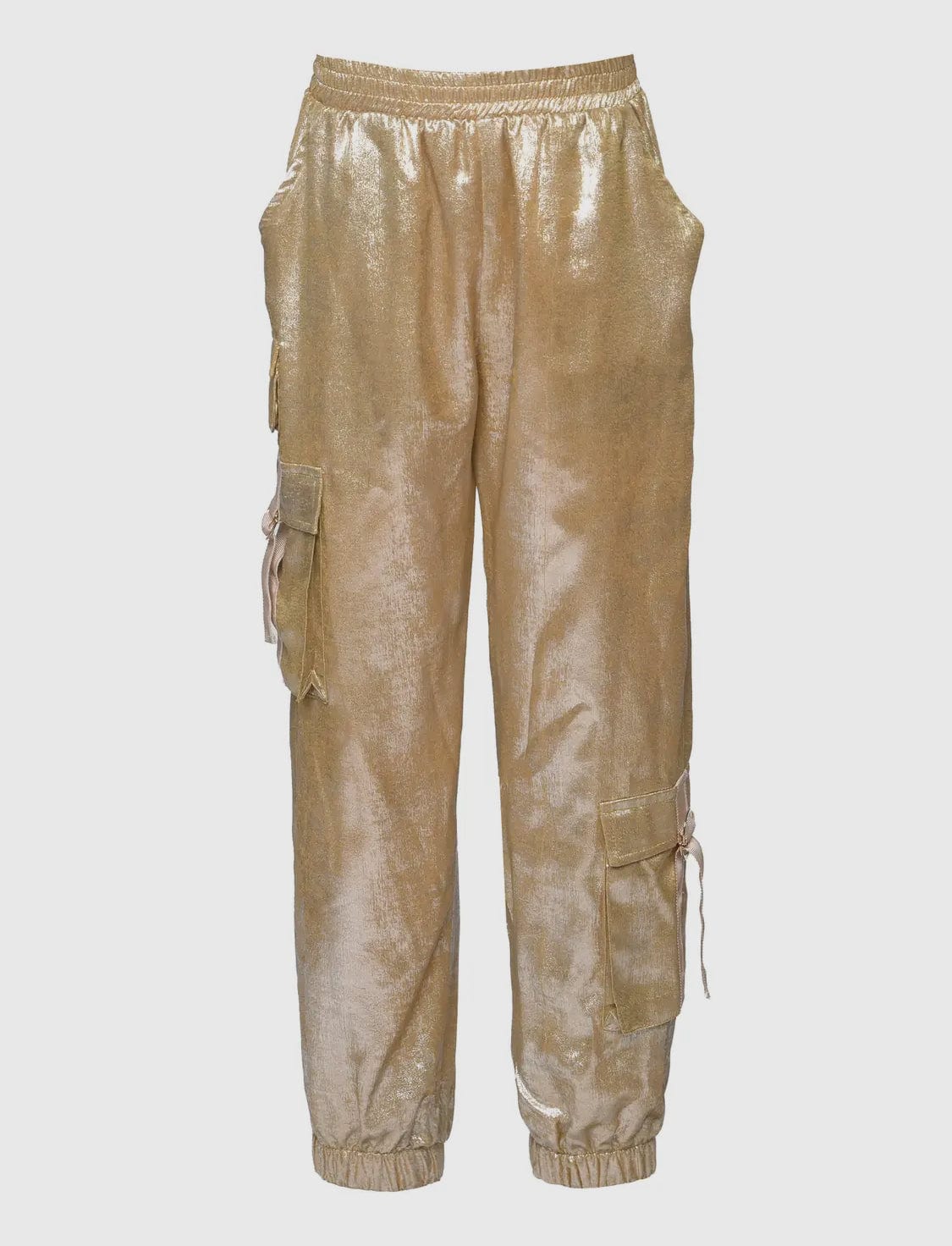 Fashionably, BBK! Pants 10 Metallic Cargo Joggers