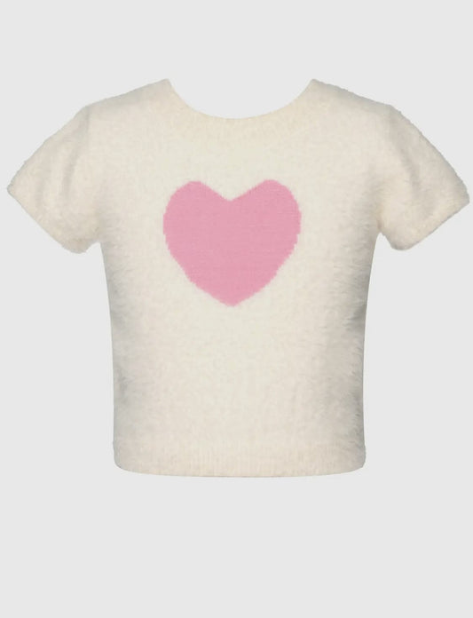 Fashionably, BBK! Sweaters 7 Cozy Heart Fuzzy Sweater