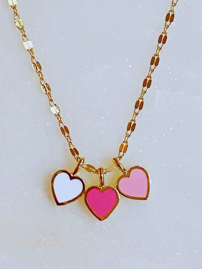 Fashionably, BBK! Triple My Love Heart Necklace