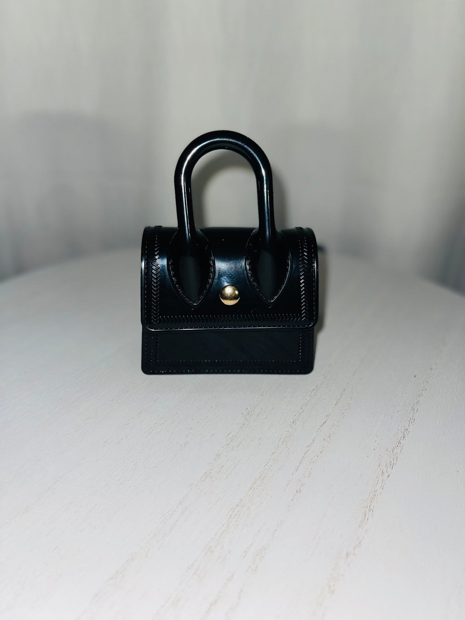 Girls Black Top Handle purse