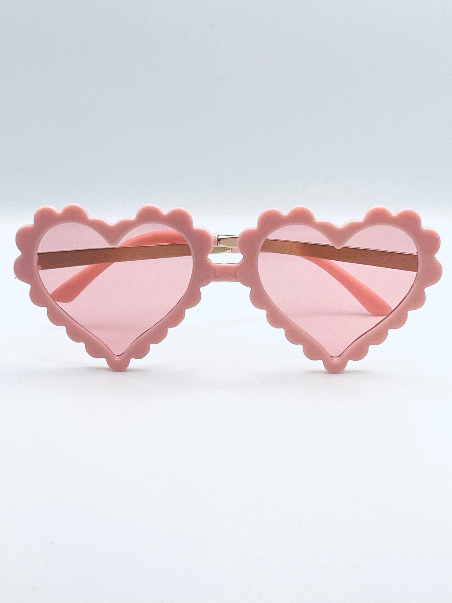 Fashionably, BBK! Accessories Girls Pink Heart Shaped Sunglasses