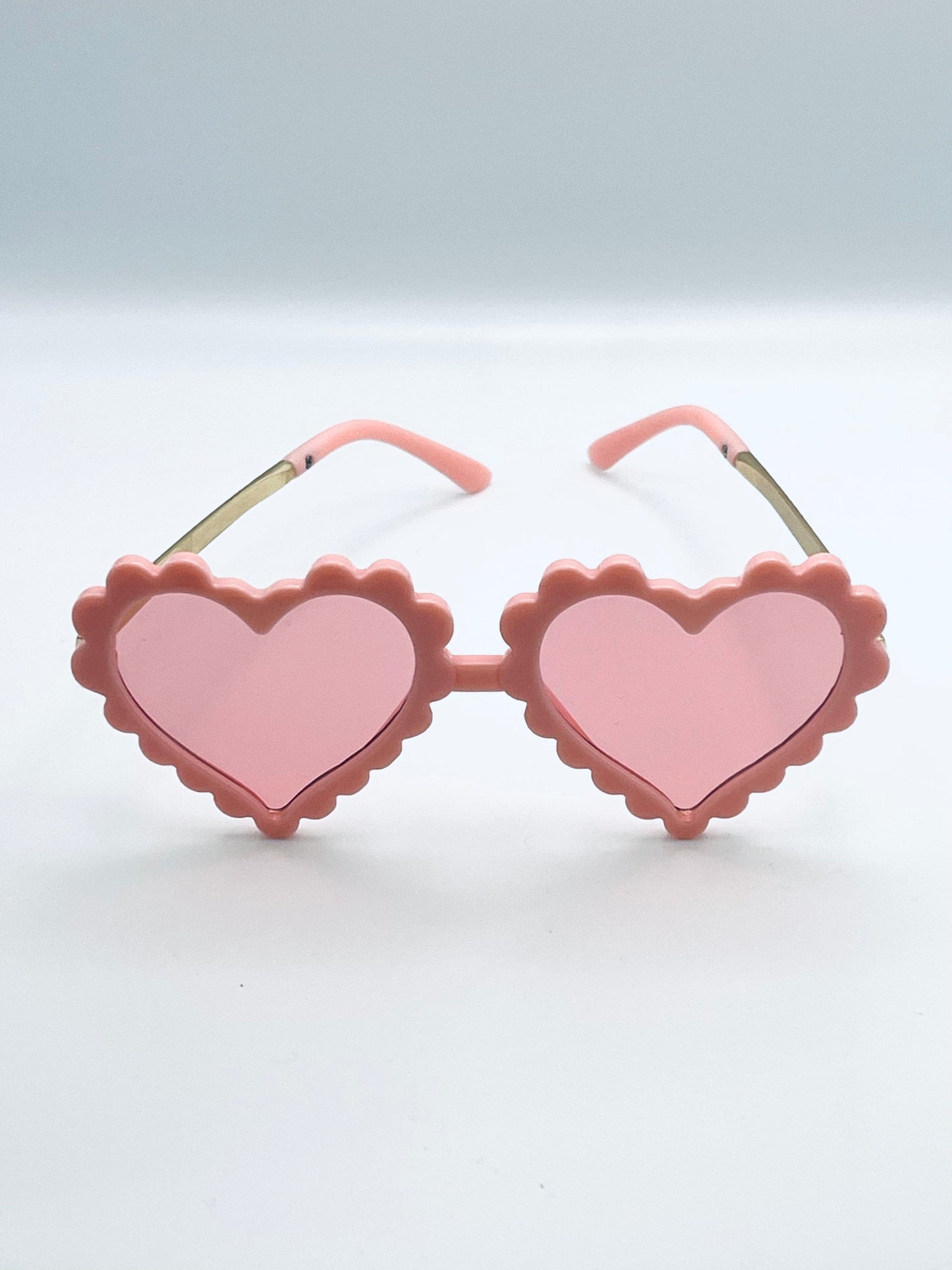 Fashionably, BBK! Accessories Girls Pink Heart Shaped Sunglasses