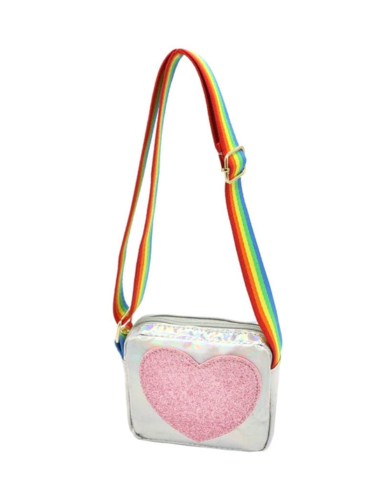 Girls Glitter Heart Crossbody Bag