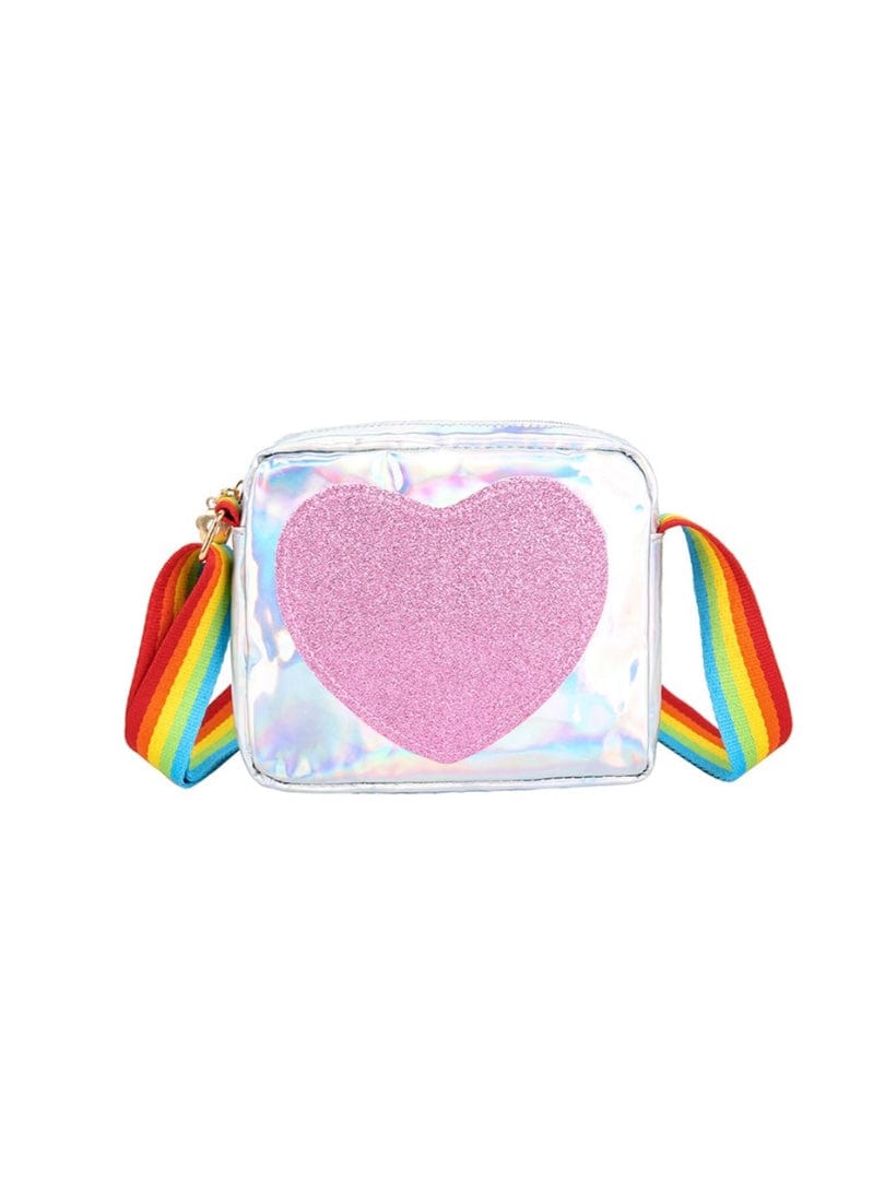 Fashionably, BBK! Girls Glitter Heart Crossbody Bag